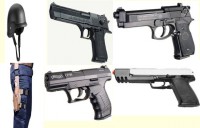 Una replica + Funda muslo + Casco tactico