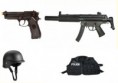MP5 + Beretta FS (gas) + Casco + Chaleco Policial